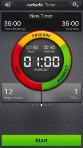 I use the runtastic timer app for my apnea walks